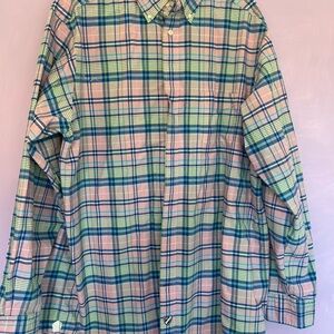 Daniel Cremieux Green and Pink Plaid Shirt